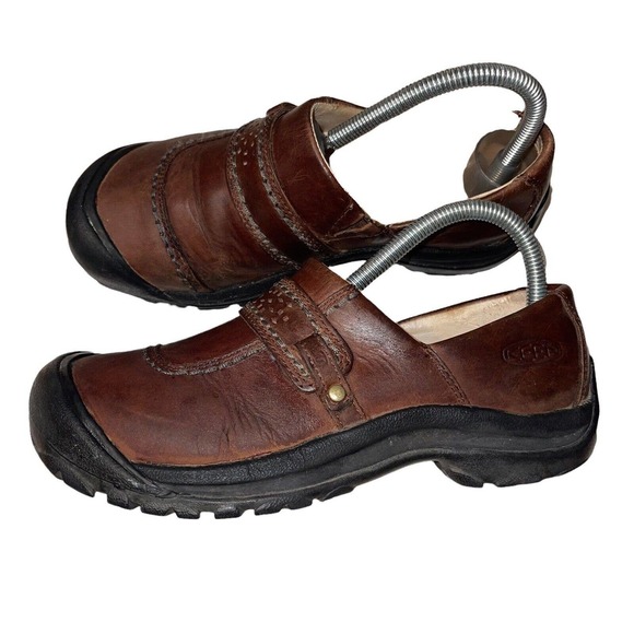 Keen Kaci Clogs Slip On Shoes Womens Size 7 Brown Leather - Picture 2 of 6